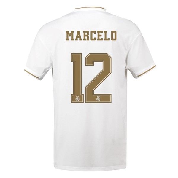 Camiseta Real Madrid NO.12 Marcelo 1ª 2019-2020 Blanco